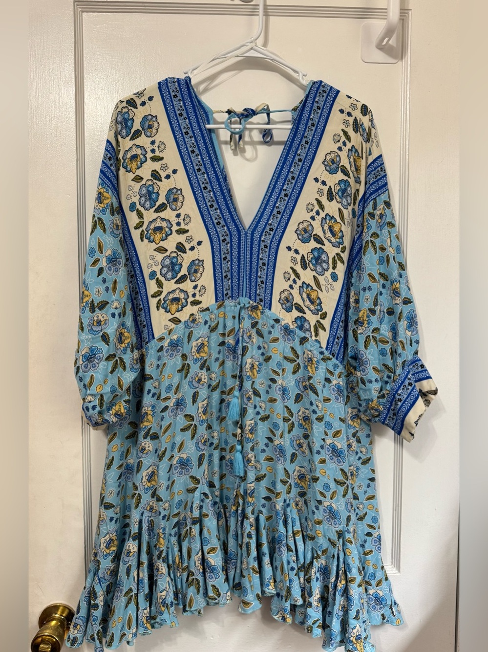Aakaa Blue Floral Print Sundress